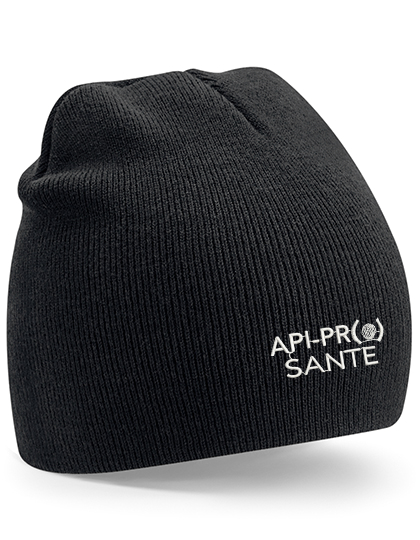 bonnet noir en polyester recyclé brodé API PRO